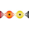 Le Creuset Stoneware Set of 4 Round Mini Cocotte 10cm 0.25L Fire - Image 3