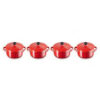 Le Creuset Stoneware Set of 4 Round Mini Cocotte 10cm 0.25L Cerise - Image 2