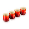 Le Creuset Stoneware Set of 4 Metallics Mug 350ML Cerise - Image 3