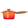 Le Creuset Cast Iron Wooden Handle Saucepan 18cm 1.8L - Image 3