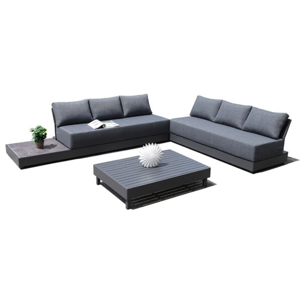 Seattle Corner Sofa Set Grey