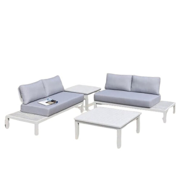 Fontainebleau Corner Sofa Set White