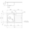 Foster Sink Kitchen S1000 S/S 79 x 50 cm - Image 2