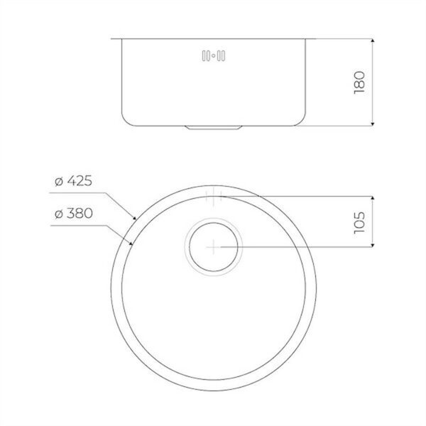 Foster Sink Round S/Steel 42 cm - Image 2