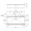 Foster Sink Milano S/Steel 124 X 56 cm - Image 4