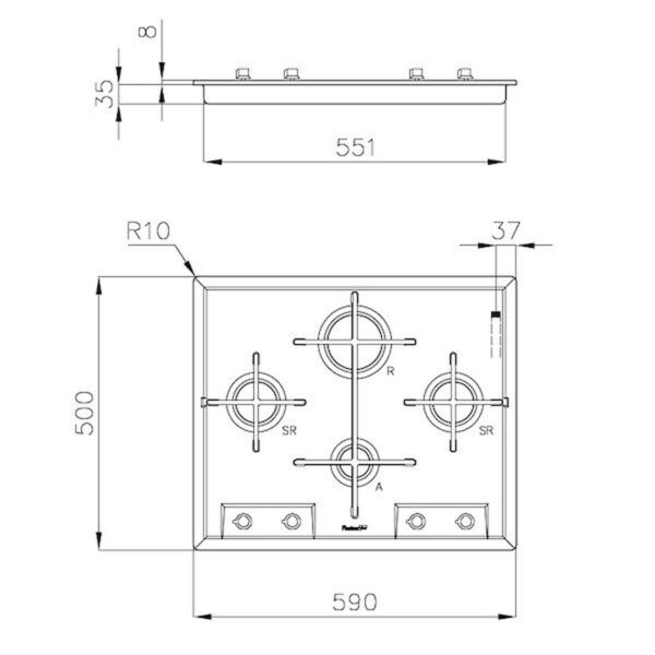 Foster Cooker hob Veronika St/St 59x50 - Image 2