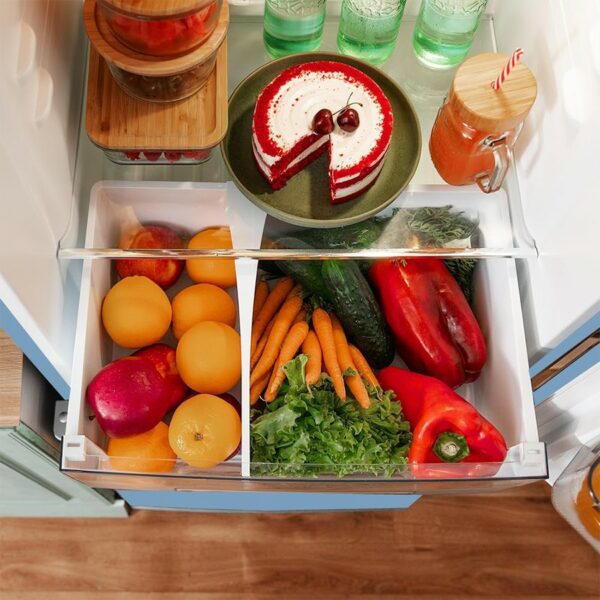 Cecotec Retro Combi Fridge Blue 300L - Image 6