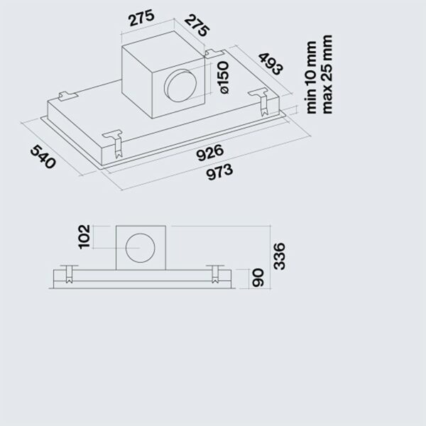 Falmec Hood Nuvola/LED Island 90cm - Image 5