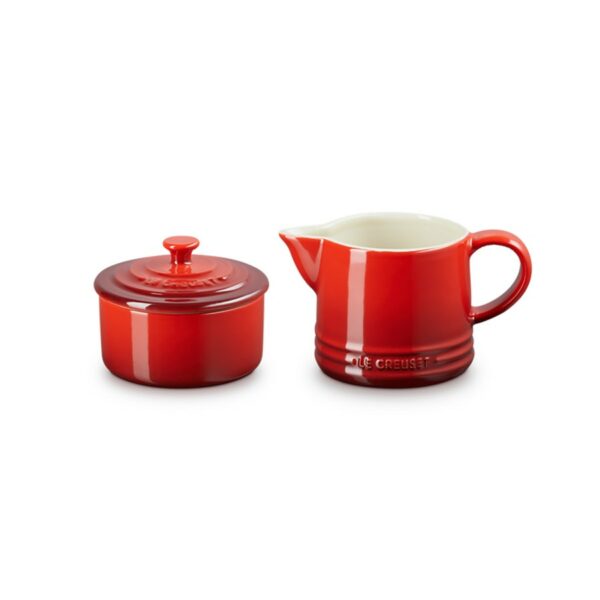 Le Creuset Milk & Sugar Set Cerise