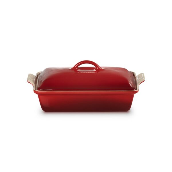 Le Creuset Rect. Dish w/Lid Cerise 33 cm