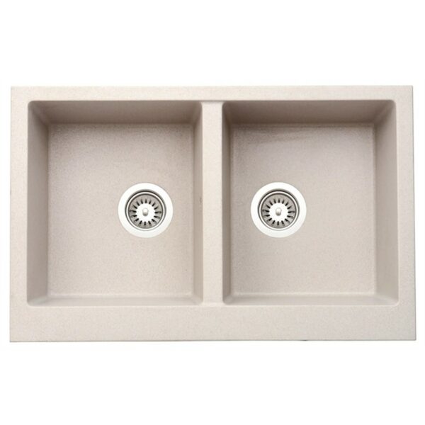 Asil 2 Bowl Sink 50*79 Beige - Granite