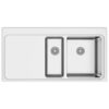 Asil 1.5 Bowl Sink 100 x 52 cms Left Drain Flush Mount