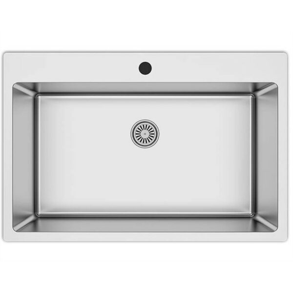 Asil 1.5 Bowl Sink 100 x 51 cms Right Drain Flush Mount