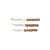 Le Creuset Set of 3 Cheese Knives Wood
