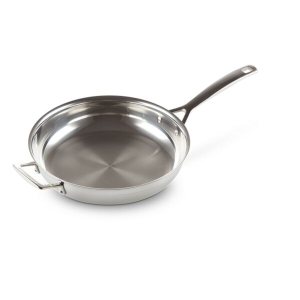 Le Creuset Rd. Frying Pan 3 Ply S/Steel - Image 2
