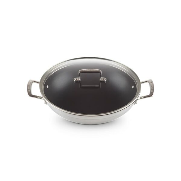 Le Creuset Wok Non-Stick Coating & Glass - Image 2