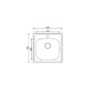 Asil 1 Bowl Sink 50 x 50.0cms Inset - Image 2