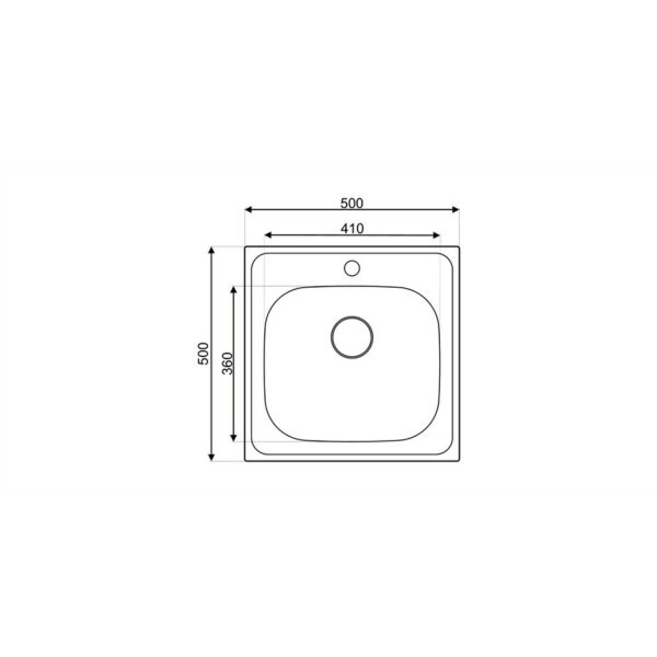Asil 1 Bowl Sink 50 x 50.0cms Inset - Image 2