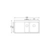 Asil 1.5 Bowl Sink 100 x 52 cms Left Drain Flush Mount - Image 2