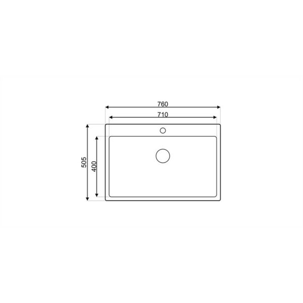 Asil 1.5 Bowl Sink 100 x 51 cms Right Drain Flush Mount - Image 2