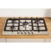 Indesit Hob Gas 5 Burner Stainless Steel - Image 2