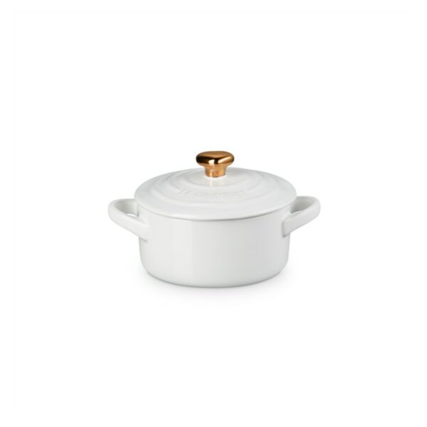 Le Creuset Rd Cocotte Hrt Knob Wht 10 cm - Image 2