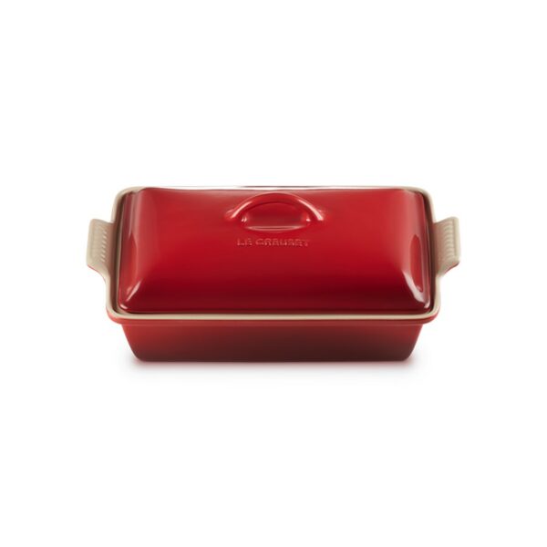 Le Creuset Rect. Dish w/Lid Cerise 33 cm - Image 2