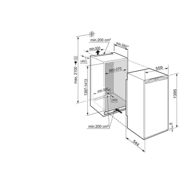 Liebherr Larder Freezer Built-In 140 cm - Image 2