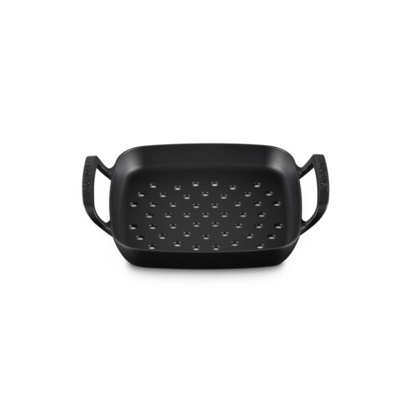 Le Creuset O/Door Sq. Grill Basket M/Blk 30cm - Image 2