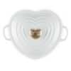 Le Creuset Heart Cass. White+Gold Knob - Image 2