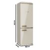 Cecotec Retro Fridge Combi Beige 300 L - Image 3