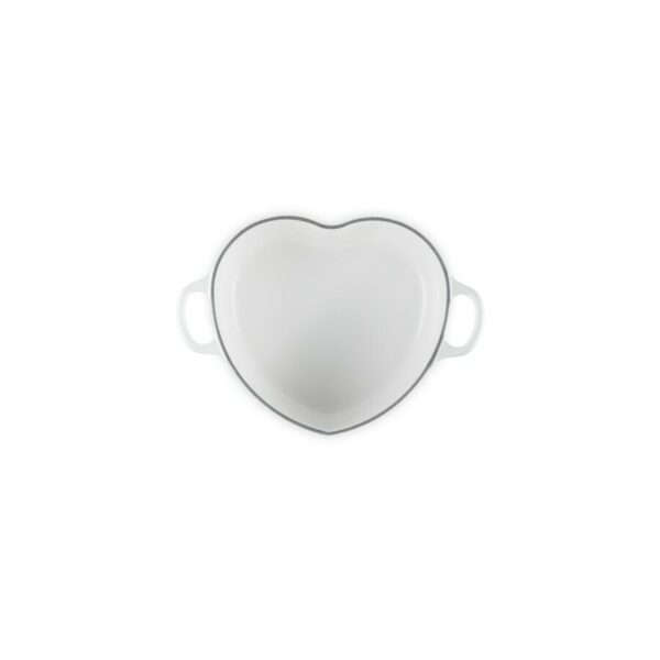 Le Creuset Heart Cass. White+Gold Knob - Image 3