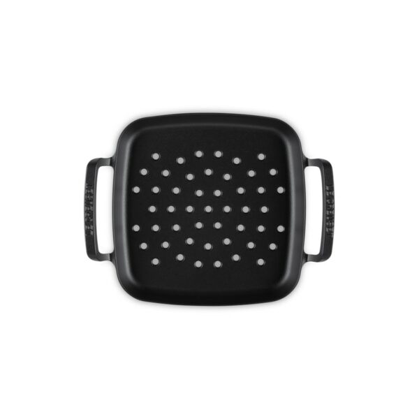 Le Creuset O/Door Sq. Grill Basket M/Blk 30cm - Image 4