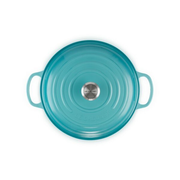 Le Creuset Shallow Casserole Teal 30 cm - Image 4