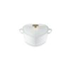 Le Creuset Heart Cass. White+Gold Knob - Image 4