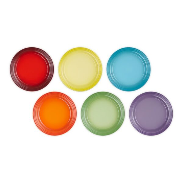 Le Creuset 6 Dinner Plates Rainbow 27 cm - Image 3