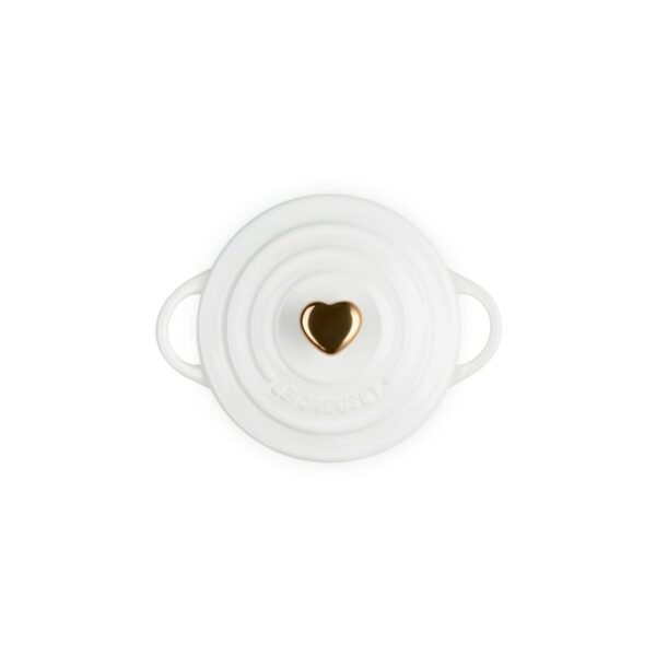 Le Creuset Rd Cocotte Hrt Knob Wht 10 cm - Image 3