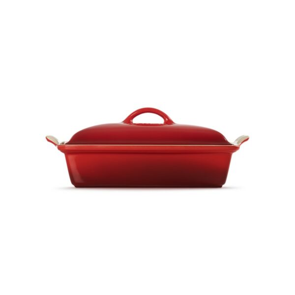 Le Creuset Rect. Dish w/Lid Cerise 33 cm - Image 3