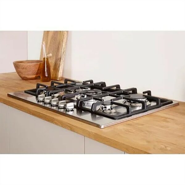 Indesit Hob Gas 5 Burner Stainless Steel - Image 4