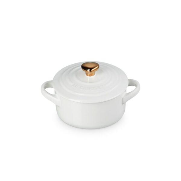 Le Creuset Rd Cocotte Hrt Knob Wht 10 cm - Image 4