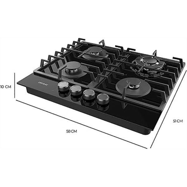 Cecotec Bolero Gas Hob 4 Burner Black - Image 2