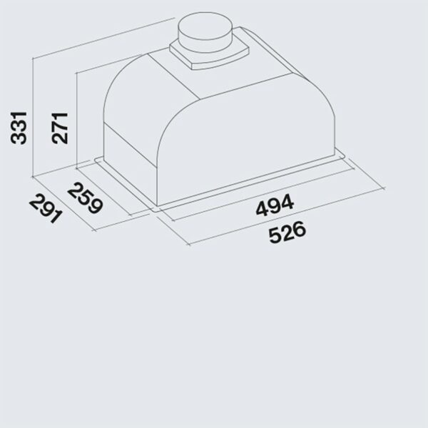 Falmec Hood Built-in S/Steel 50 cm - Image 2