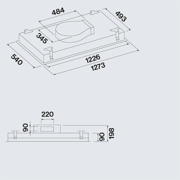 Falmec Ceiling Hood Stella Evo 120cm - Image 2