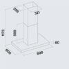 Falmec Island Hood S/Steel 90 cm 800m3/h - Image 3