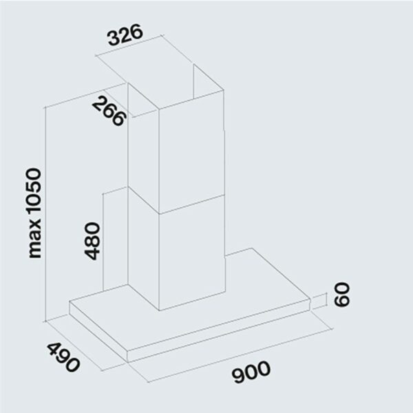 Falmec Hood Plane Nero Plus 90 cm - Image 3