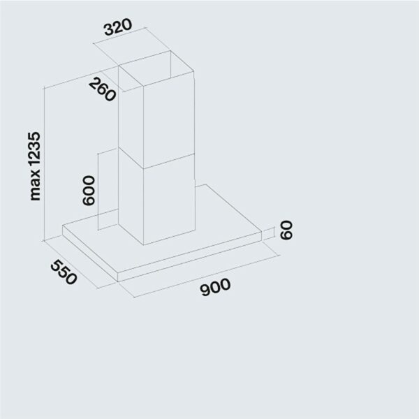 Falmec Island Hood Black 90 cm 800 m3/h - Image 3