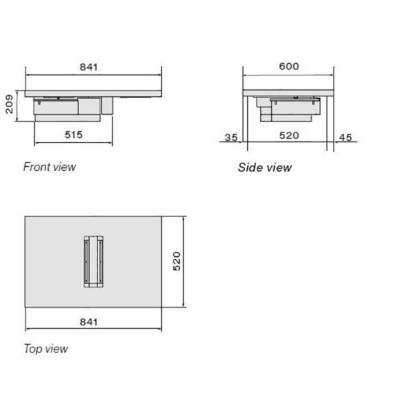 Falmec Electric Hob Zero 84 cm 600 m3/h - Image 7
