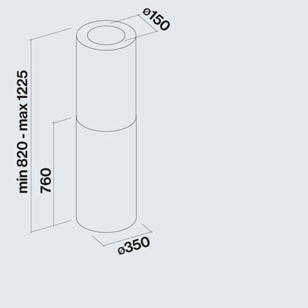 Falmec Island Hood 35cm White 800 m3/h - Image 7