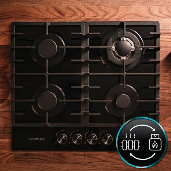 Cecotec Bolero Gas Hob 4 Burner Black - Image 8