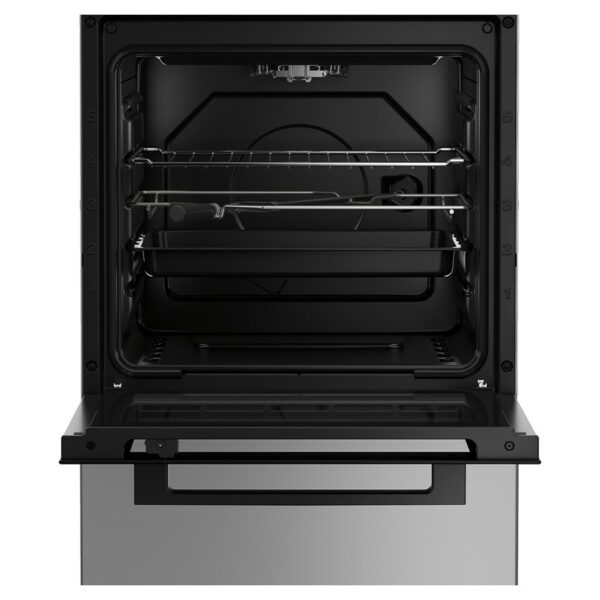 Beko Cooker Gas Black & S/Steel 4 Burner - Image 3